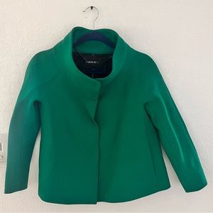 Green 100% wool coat